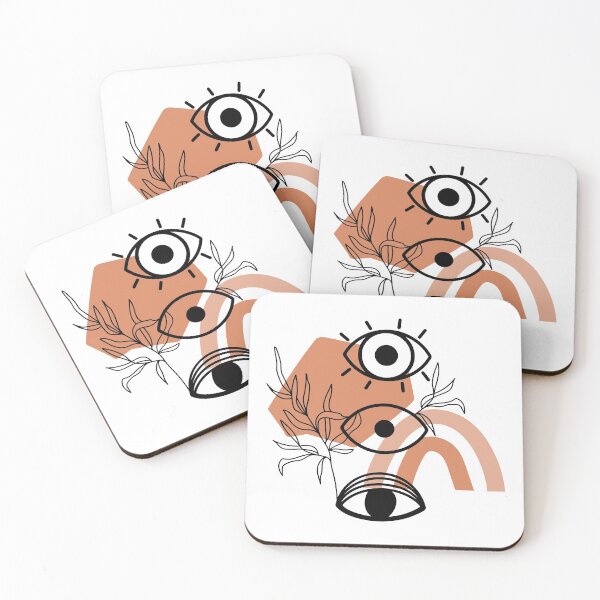 Item preview, Psychedelic eyes, abstract shapes and leaves. designed and sold by CoCoArt-Ua.
