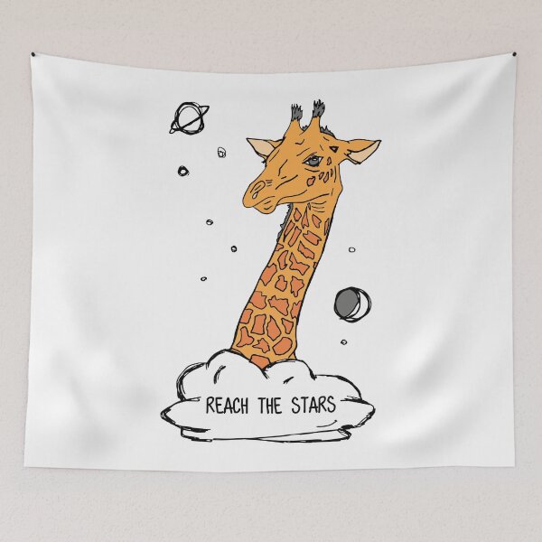 Item preview, Reach the stars giraffe designed and sold by wearelefties.