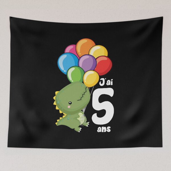 Item preview, Enfants Cinquième Anniversaire Dinosaure J'ai 5 Ans Cadeau designed and sold by Lenny Stahl.