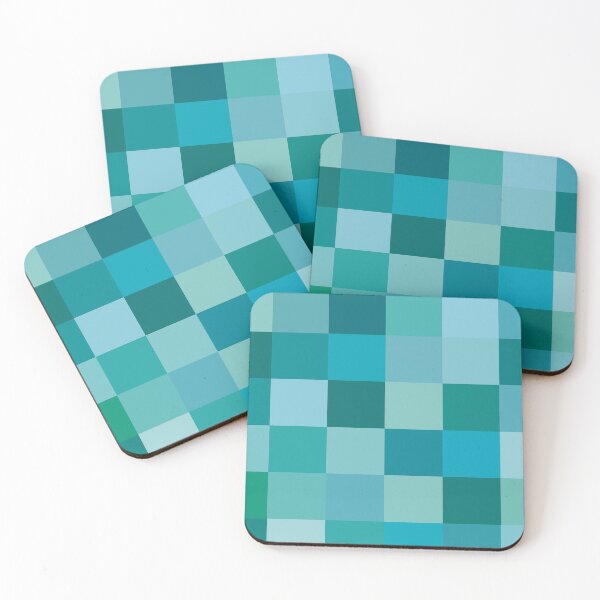 Aperçu de l'œuvre Carrés turquoise créée et vendue par MariaCiocnadi.