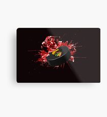 Blackhawks Puck Metal Print