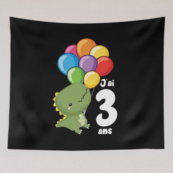 Item preview, Enfants Troisième Anniversaire Dinosaure J'ai 3 Ans Cadeau designed and sold by Lenny Stahl.