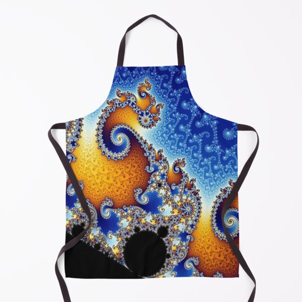 Vista previa del artículo con la obra «Fractal de doble espiral azul de Mandelbrot», diseñado y vendido por MurphyMorganGifts.