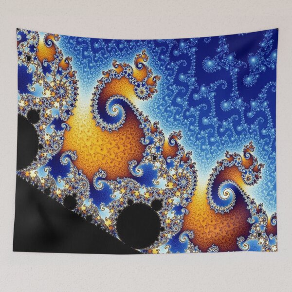 Item preview, Mandelbrot Blue Double Spiral Fractal designed and sold by MurphyMorganGifts.