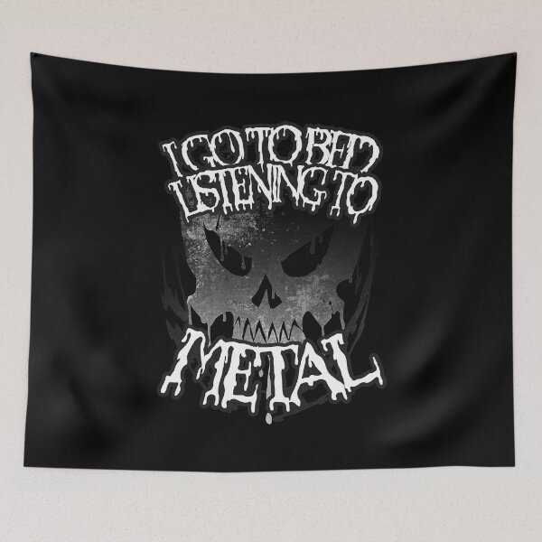 Item preview, Retro Vintage I Go To Bed Listening To Metal designed and sold by RhodaMetalAnime.