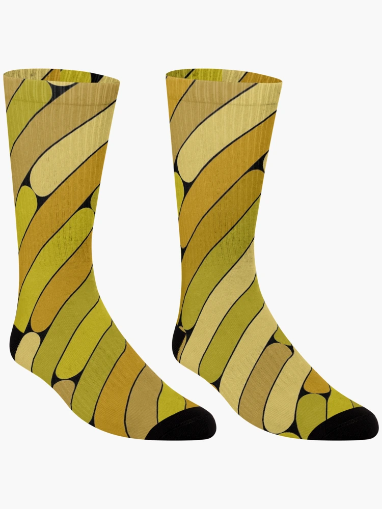 Thumbnail 3 of 5, Socks, Durian Color Diagonal Pattern designed and sold by MagicSpread.
