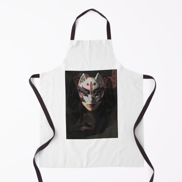 Item preview, Graphic Japanese Kitsune Mask Gift Cherry Blossom Petals designed and sold by RhodaMetalAnime.