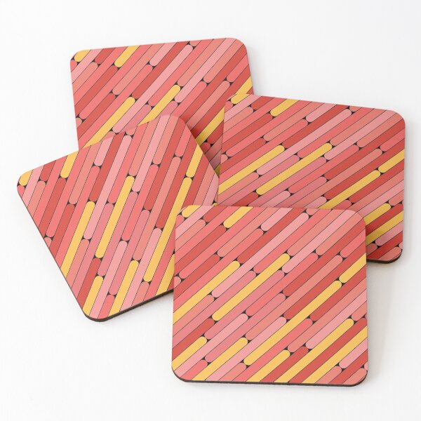 Item preview, Grapefruit Color Diagonal Pattern designed and sold by MagicSpread.