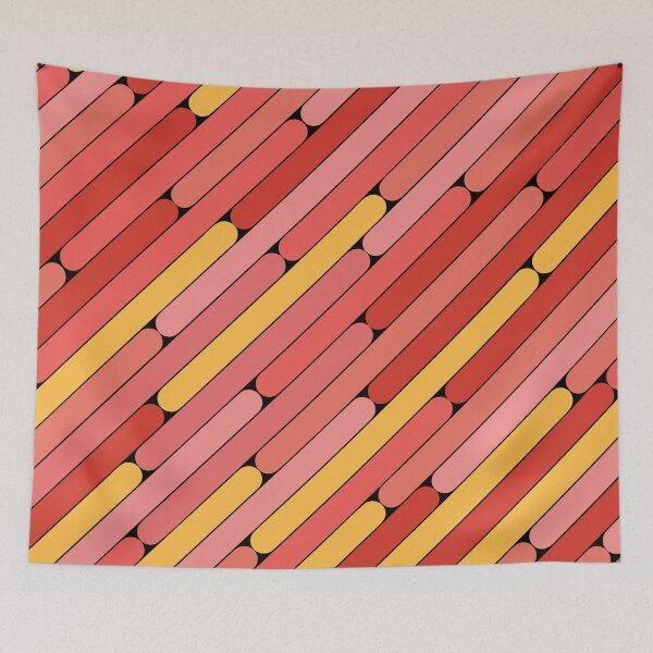 Item preview, Grapefruit Color Diagonal Pattern designed and sold by MagicSpread.
