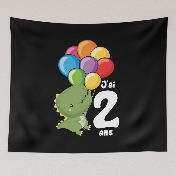 Aperçu de l'œuvre Enfants Deuxième Anniversaire Dinosaure J'ai 2 Ans Cadeau créée et vendue par Lenny Stahl.