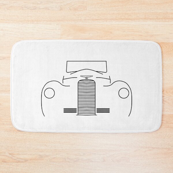 Item preview, 1948 Hillman Minx Mk II classic British car black outline graphic designed and sold by soitwouldseem.