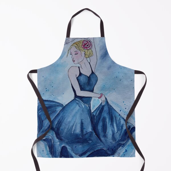 Item preview, Flamengo dancer portrait watercolor and ink designed and sold by horseaddicted.
