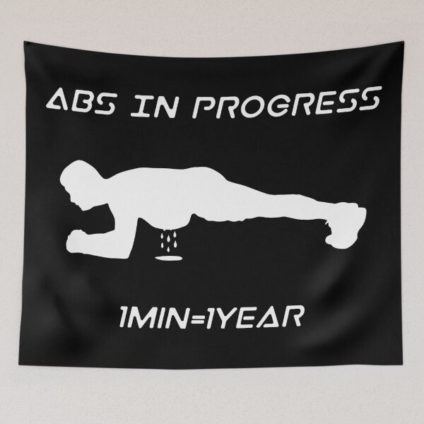 Item preview, Abs in progress, plank 1minute 1 year designed and sold by KomaVisuals.
