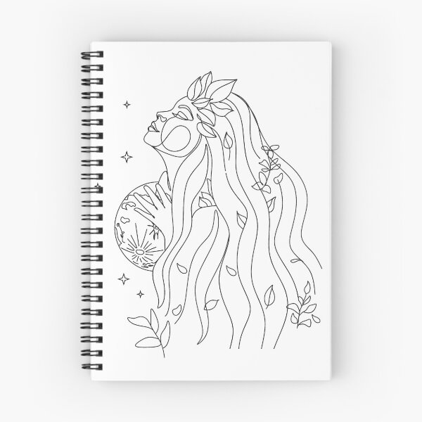 Item preview, One line face illustration. Minimalist Woman Mother Nature Art. Modern continuous line art designed and sold by OneLinePrint.