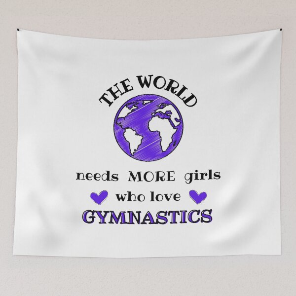 Item preview, The world needs more girls who love gymnastics designed and sold by TheGreenGoat.