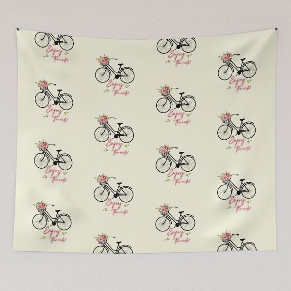 Item preview,  Bicycle with flower basket  designed and sold by PurrfectCorner.