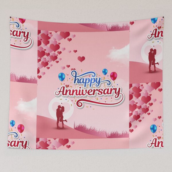 Item preview, Happy Anniversary. Cute Pink Heart Couple Anniversary.  designed and sold by efenem.