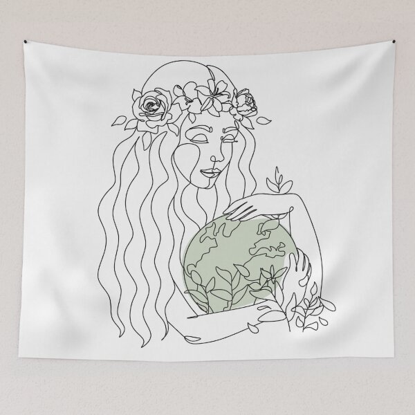 Item preview, Dibujo de la naturaleza de la madre tierra designed and sold by OneLinePrint.