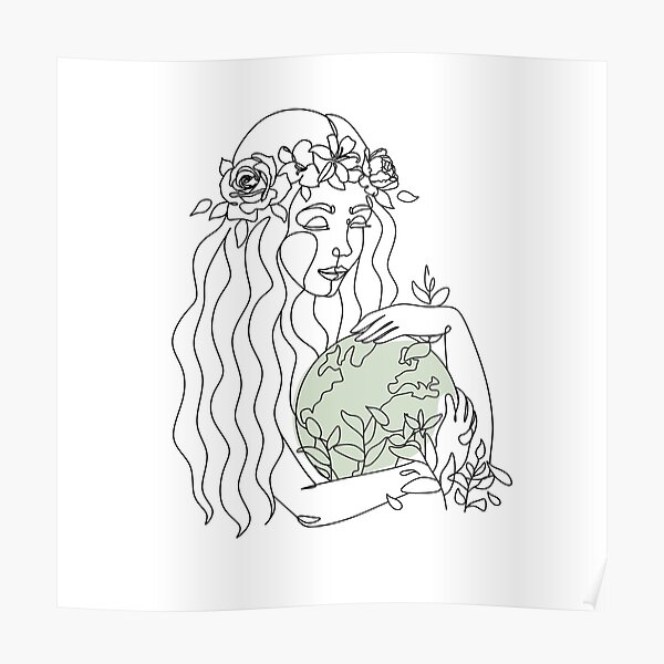 Mother Earth Drawing by Stephanie Lilou - Pixels