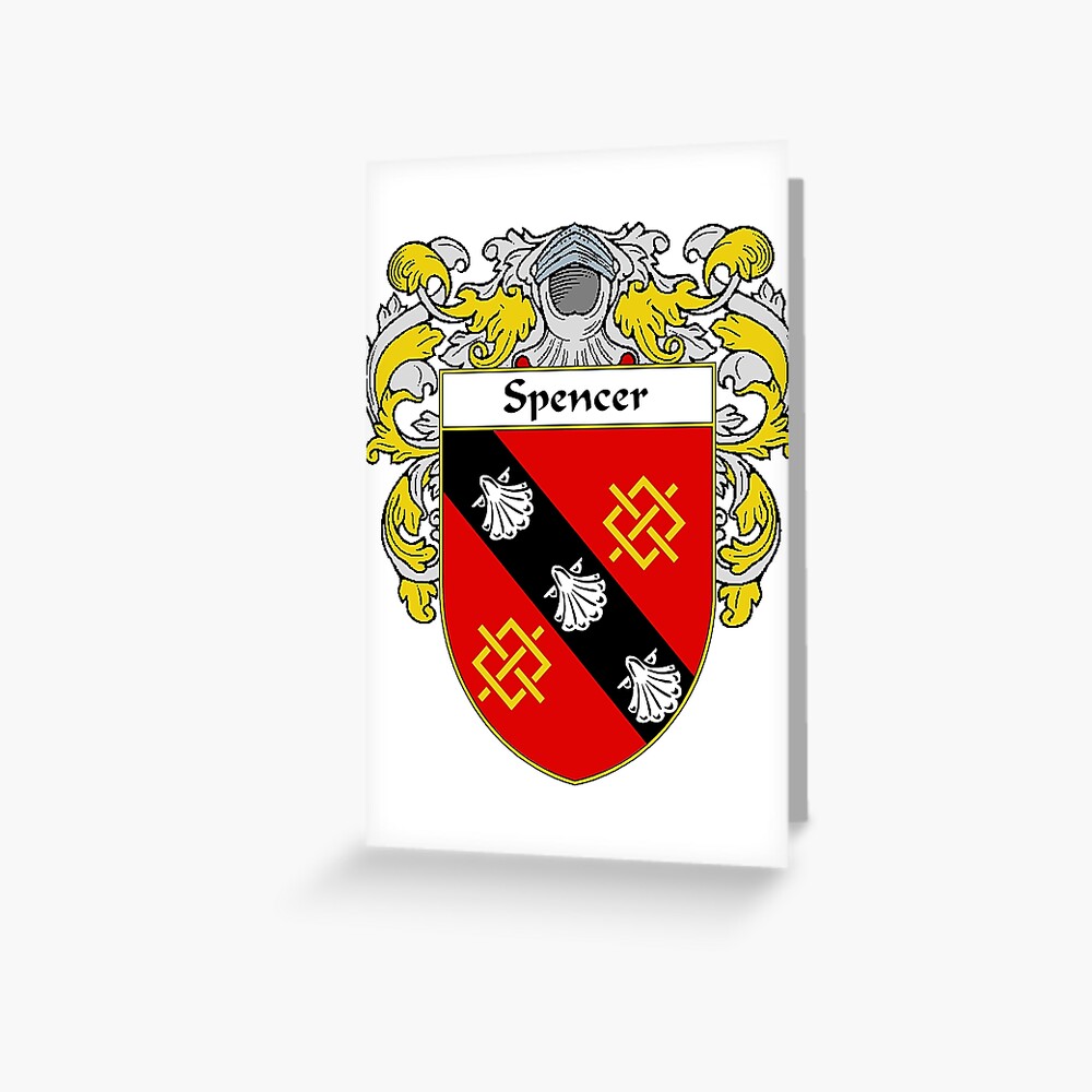 "Spencer Coat of Arms / Spencer Family Crest" Greeting Card for Sale by ...