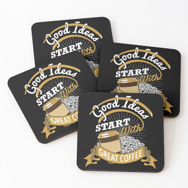 Item preview, Great Ideas Start With Great Coffee  designed and sold by MissRodra.