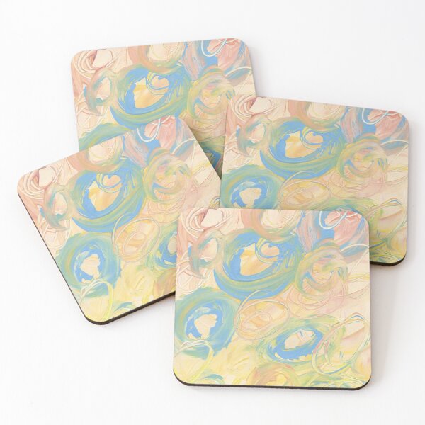 Item preview, Swirl of blue and yellow peaches designed and sold by courbebleue.