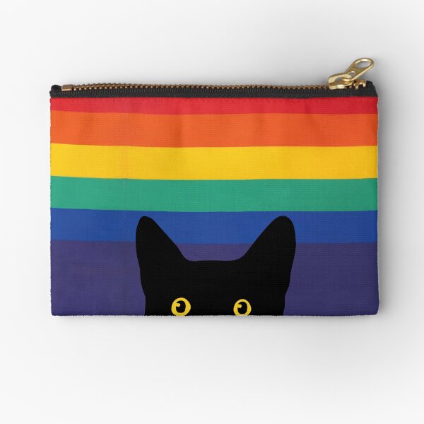 Item preview, Peeking Cat in Rainbow Circle designed and sold by beardsandcats.