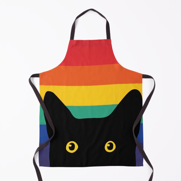 Item preview, Peeking Cat in Rainbow Circle designed and sold by beardsandcats.