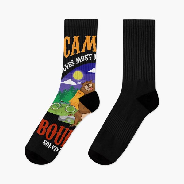 Item preview, Camping Solves Most Of My Problems Bourbon Solves The Rest designed and sold by Dressed For  Duty.