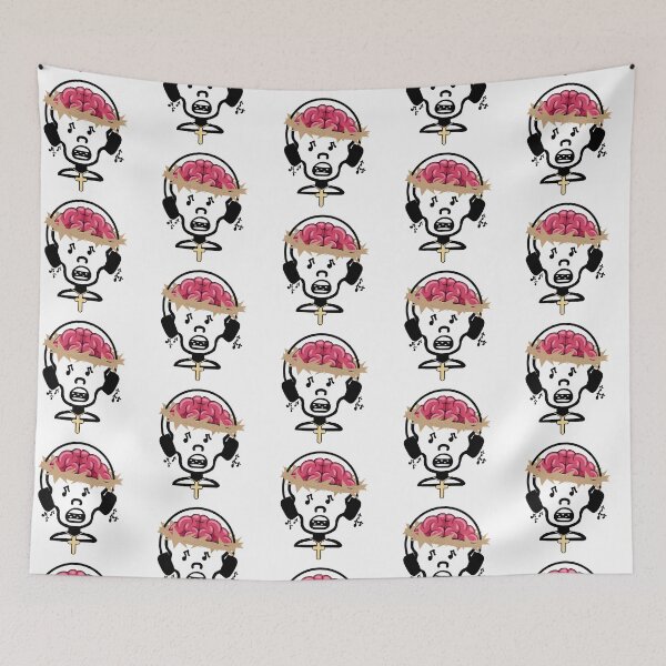 Item preview, Zombie Jesus Music Eyes with Black Headphones designed and sold by TheTrueOne.