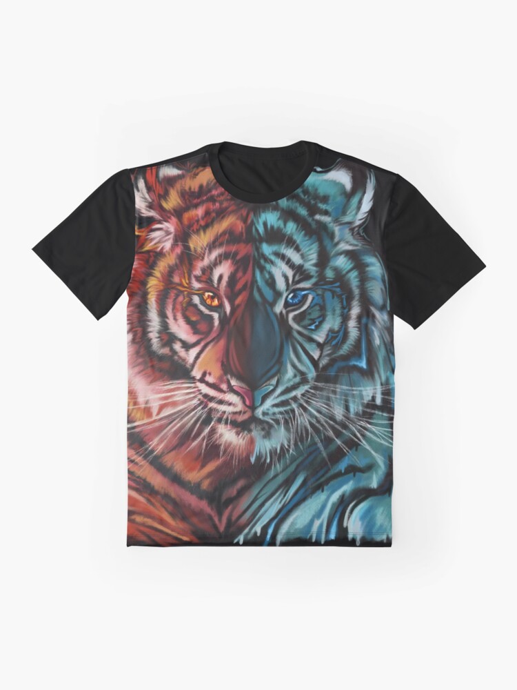 Shirt short sleeve man Tiger IV white black