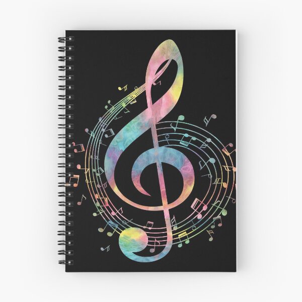 Item preview, Music Notes Treble Clef - Multicolor Tie Dye designed and sold by Primroaddesigns.