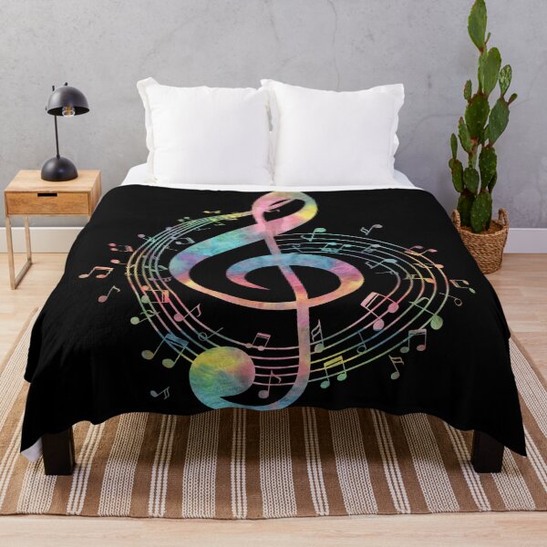 Item preview, Music Notes Treble Clef - Multicolor Tie Dye designed and sold by Primroaddesigns.