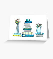 Tulips & Books Greeting Card