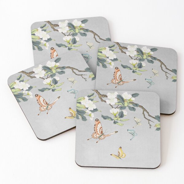 Item preview, Butterflies and pear blossoms C : Minhwa-Korean traditional/folk art designed and sold by minsillust.