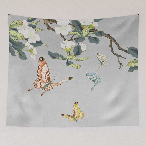 Item preview, Butterflies and pear blossoms C : Minhwa-Korean traditional/folk art designed and sold by minsillust.