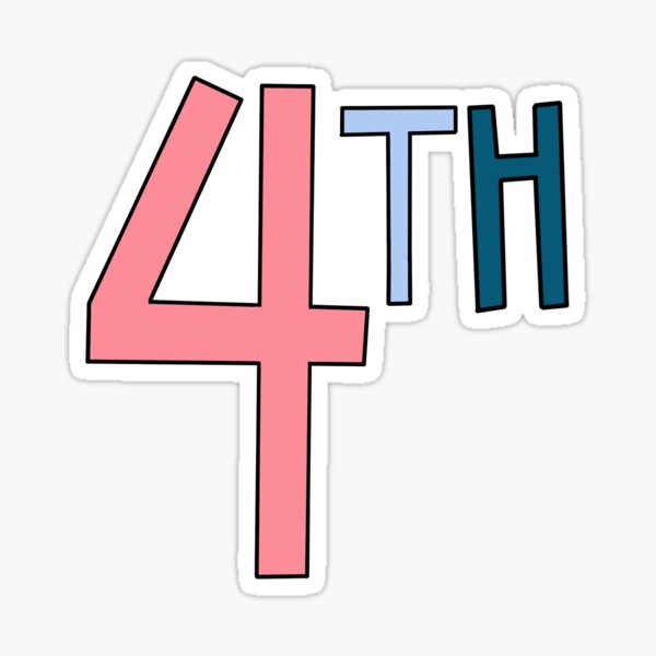  "4th" Sticker for Sale by emfseal 