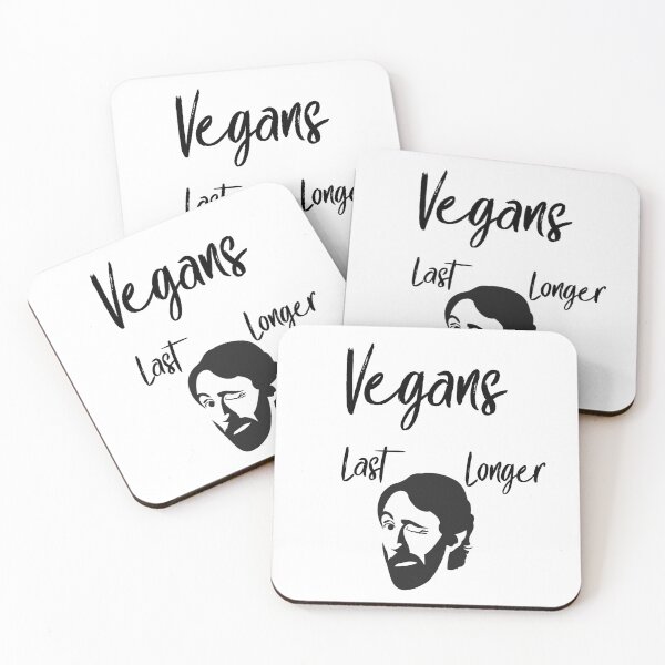 Item preview, Vegans Last Longer Black designed and sold by CreativeBel.