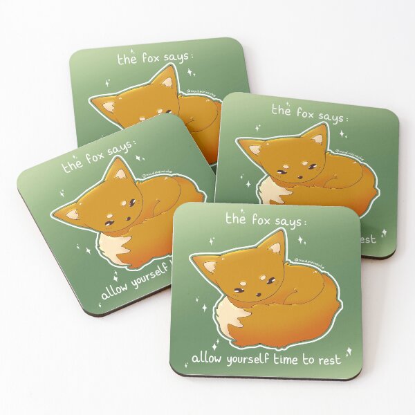 Item preview, Sleepy Fox | Gentle Reminders Animals designed and sold by madeleinecbo.