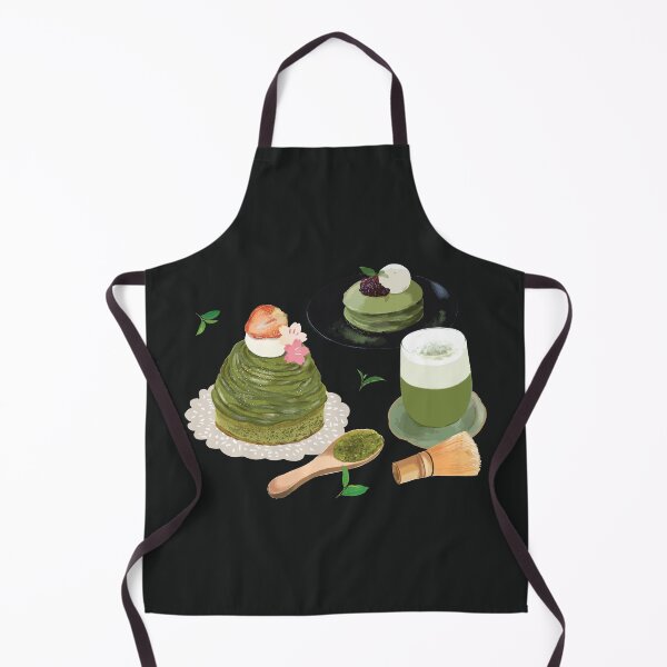 Item preview, Assorted Matcha Desserts - Green Tea Latte, Pancakes and Matcha Mont Blanc designed and sold by Alicia Chee.