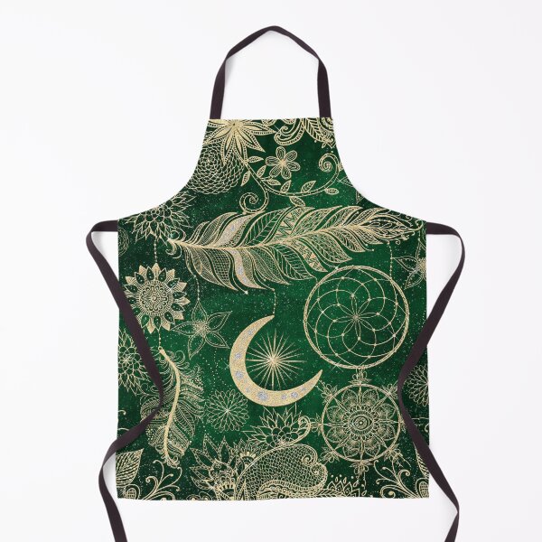 Item preview, Gold Dream-Catcher Feathers Green Mandala designed and sold by InovArtS.