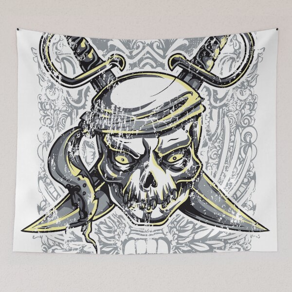 Item preview, Pirate Skull with Swords designed and sold by Mterry1202.