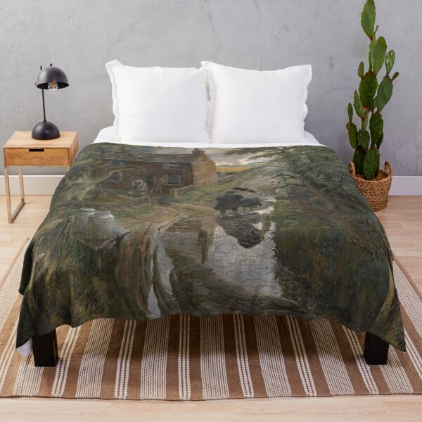 Item preview,  stormy night at the farmstead Vintage artwork by hilda hechle designed and sold by Vintage Designs +.