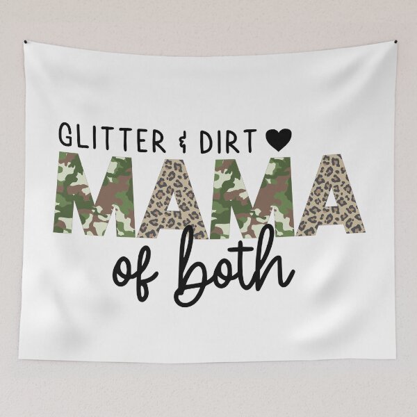 Artikelvorschau, Glitter und Dirt Mama von beiden entworfen und verkauft von kjanedesigns.