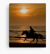 Ride at sunset Leinwanddruck