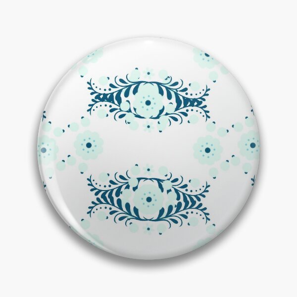 Item preview, AQUA/NAVY FLORAL PATTERN designed and sold by wildwhimsical.