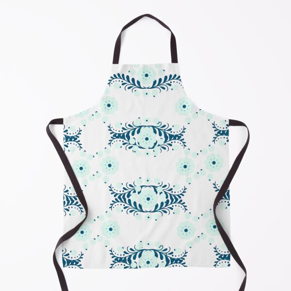 Item preview, AQUA/NAVY FLORAL PATTERN designed and sold by wildwhimsical.
