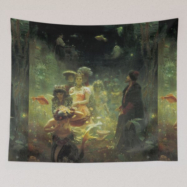 Item preview, Vintage Mermaid artwork ilya yefimovich repin sadko in the underwater kingdom designed and sold by Vintage Designs +.
