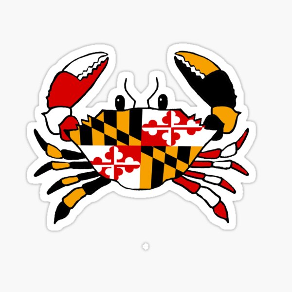Maryland Crab Stickers for Sale, Free US Shipping