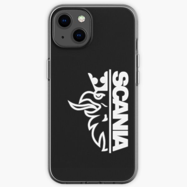 Logo Scania noir et blanc Coque souple iPhone
